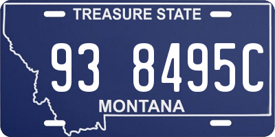 MT license plate 938495C