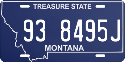 MT license plate 938495J