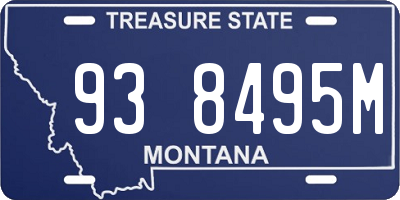 MT license plate 938495M