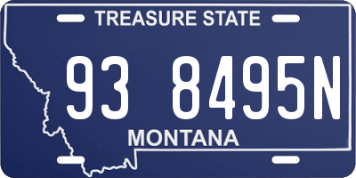 MT license plate 938495N