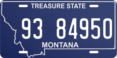 MT license plate 938495O