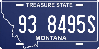 MT license plate 938495S