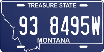 MT license plate 938495W