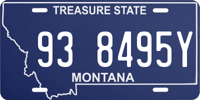 MT license plate 938495Y