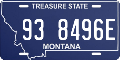 MT license plate 938496E