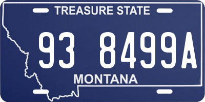 MT license plate 938499A