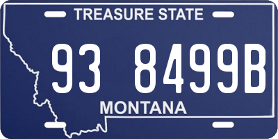 MT license plate 938499B