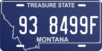 MT license plate 938499F