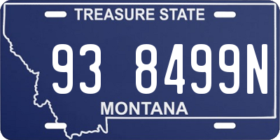 MT license plate 938499N