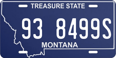 MT license plate 938499S