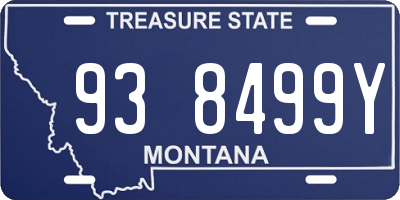 MT license plate 938499Y