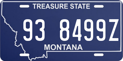 MT license plate 938499Z