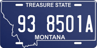 MT license plate 938501A