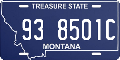 MT license plate 938501C