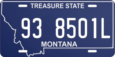 MT license plate 938501L