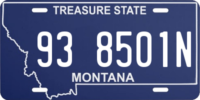 MT license plate 938501N