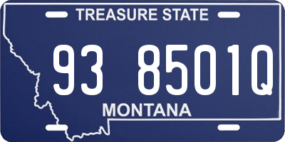 MT license plate 938501Q