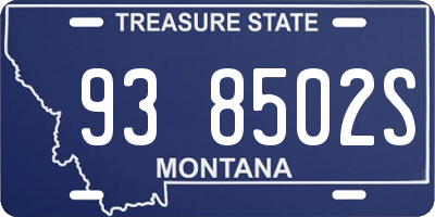 MT license plate 938502S