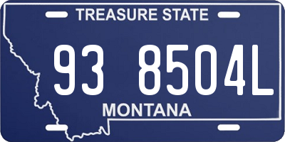 MT license plate 938504L