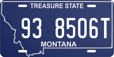 MT license plate 938506T