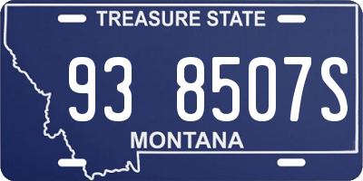 MT license plate 938507S