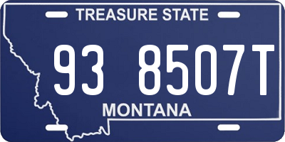 MT license plate 938507T
