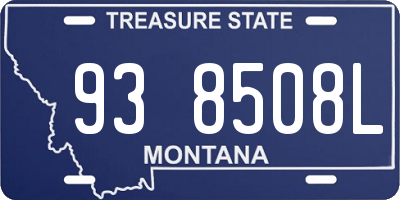MT license plate 938508L
