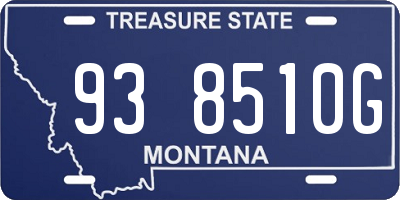 MT license plate 938510G