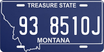 MT license plate 938510J