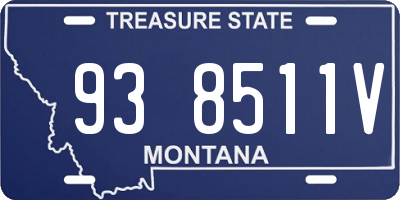 MT license plate 938511V