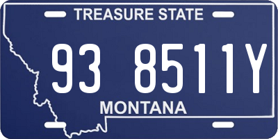 MT license plate 938511Y