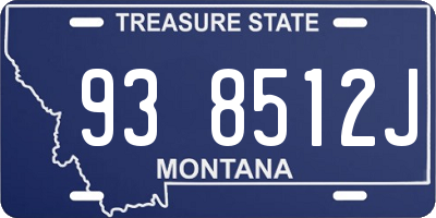MT license plate 938512J