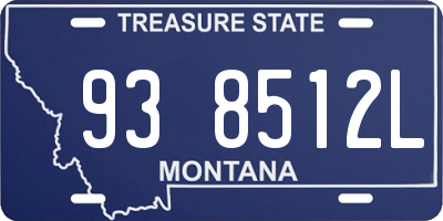 MT license plate 938512L