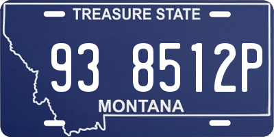 MT license plate 938512P