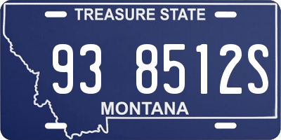 MT license plate 938512S