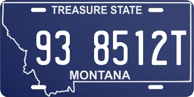 MT license plate 938512T