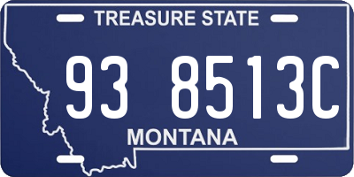 MT license plate 938513C