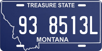 MT license plate 938513L