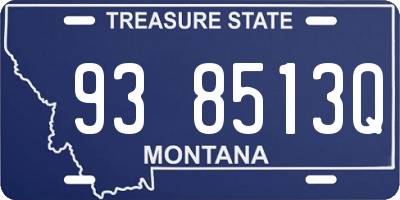 MT license plate 938513Q