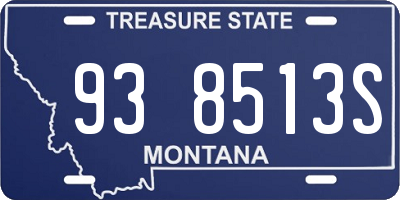 MT license plate 938513S