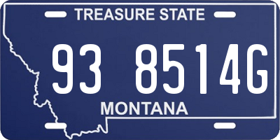 MT license plate 938514G