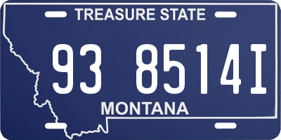 MT license plate 938514I