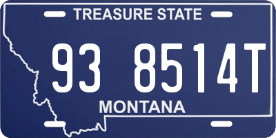 MT license plate 938514T
