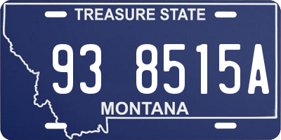 MT license plate 938515A