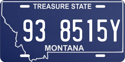 MT license plate 938515Y