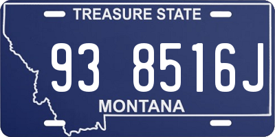 MT license plate 938516J