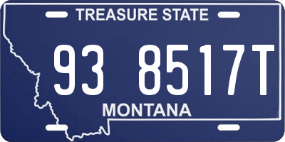 MT license plate 938517T