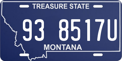MT license plate 938517U