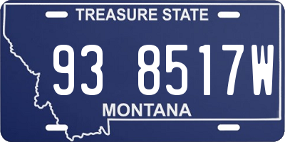 MT license plate 938517W