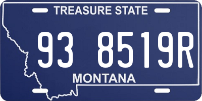 MT license plate 938519R